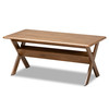 Baxton Studio Sarai Transitional Walnut Brown Finished Rectangular Wood Coffee Table 162-10334